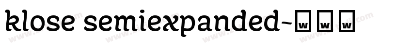 klose semiexpanded字体转换